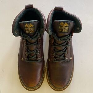 Georgia Giant Brown Leather Boots G6274 Size 8